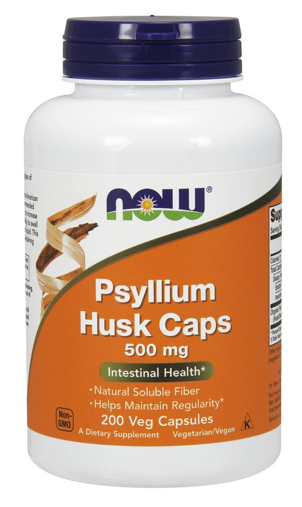 NOW Psyllium Husk 500 mg - 200 Capsules
