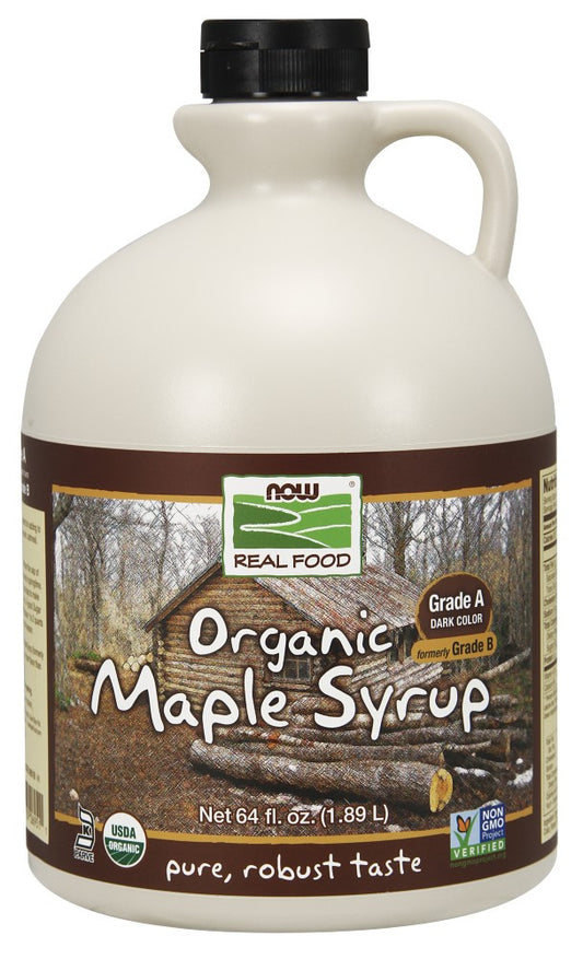 NOW Maple Syrup Grade A Dark – 64 fl. oz.