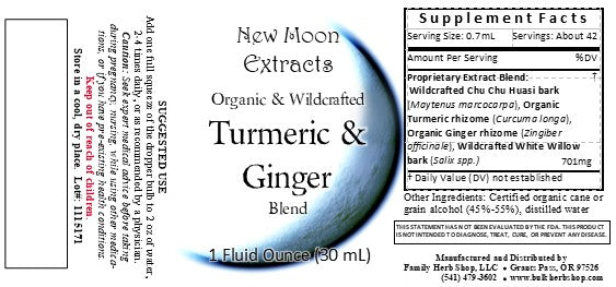 Turmeric & Ginger Tincture Blend (Organic)