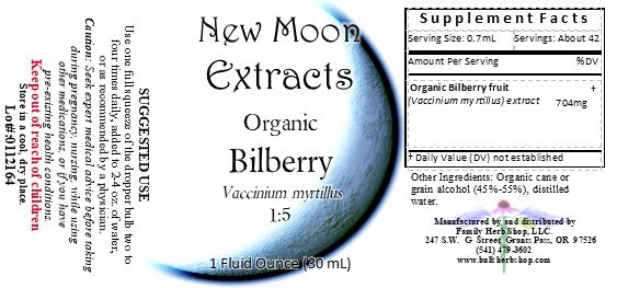 Bilberry Tincture (Organic)