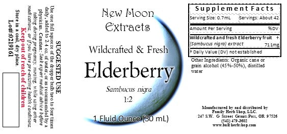 Elderberry Tincture (Wildcrafted, Fresh)