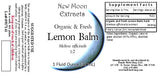 Lemon Balm Tincture (Organic, Fresh)