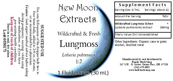 Lungmoss Tincture (Wildcrafted, Fresh)