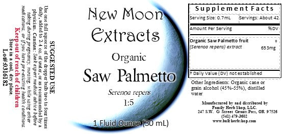 Saw Palmetto Tincture (Organic)