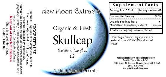 Skullcap Tincture (Fresh herb, Organic)