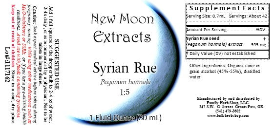 Syrian Rue Extraction Syrian Rue Tincture – The Herb Shop