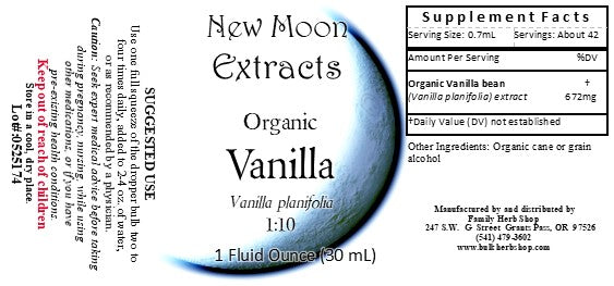 Vanilla Tincture (Organic)