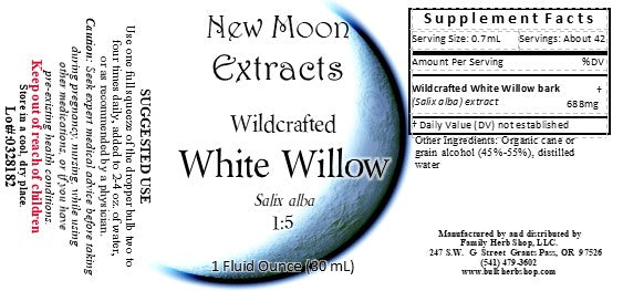 White Willow Tincture (Wildcrafted)